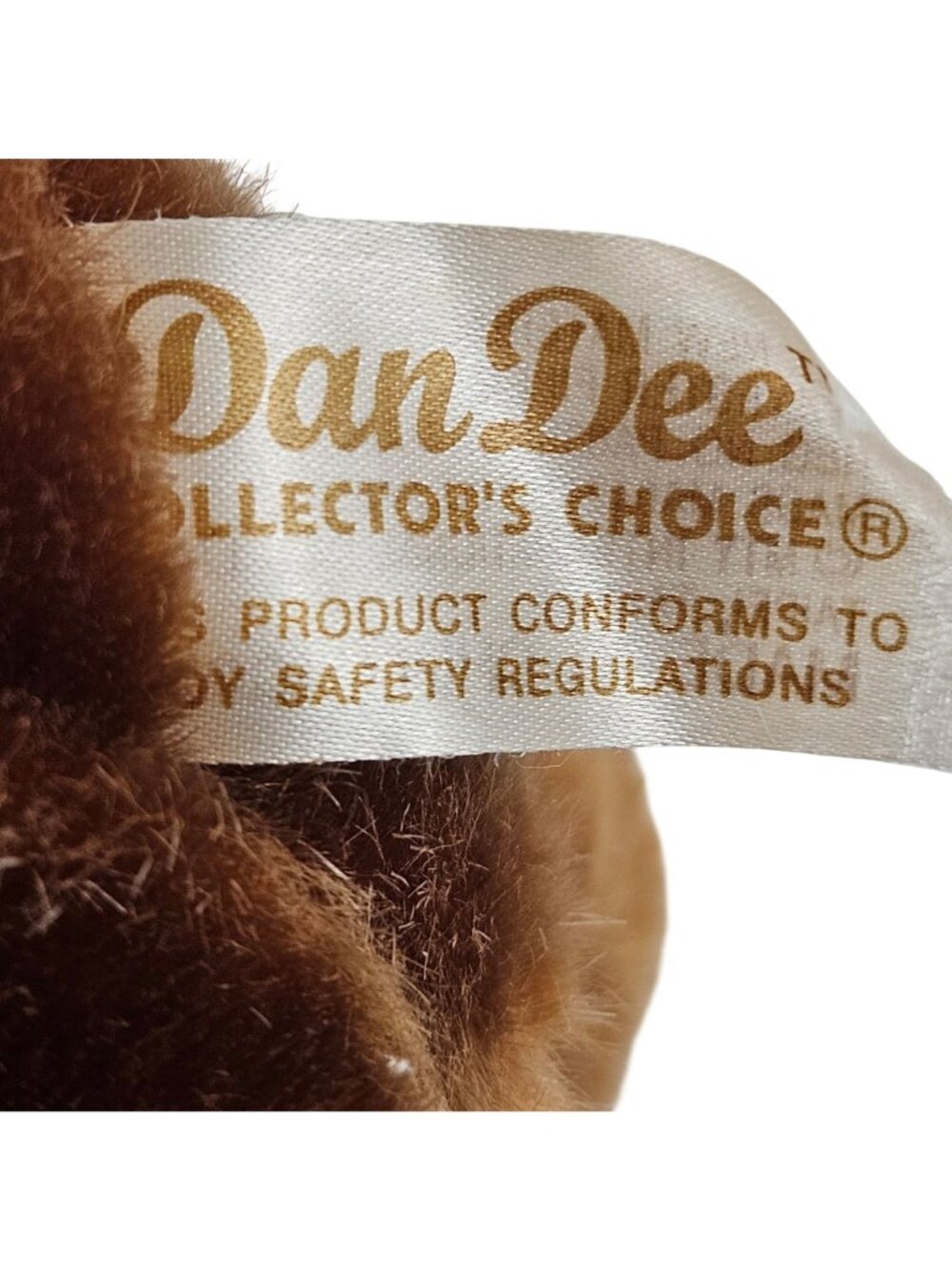 Dan Dee Bear Plush Collector's Choice Brown Stuffed Animal 10in Gold Tag Toy - Picture 7 of 8